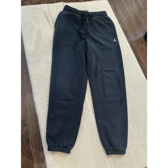 Jordan Pants Mens S Black Fleece Sweatpants Joggers Tapered Leg Essentials - Picture 3 of 6
